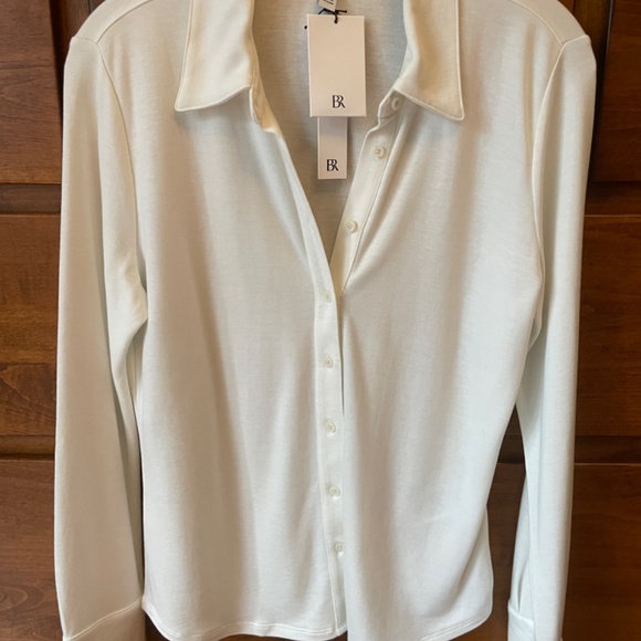 Banana Republic NWT Essential Long Sleeve Polo Shirt - Picture 2 of 4